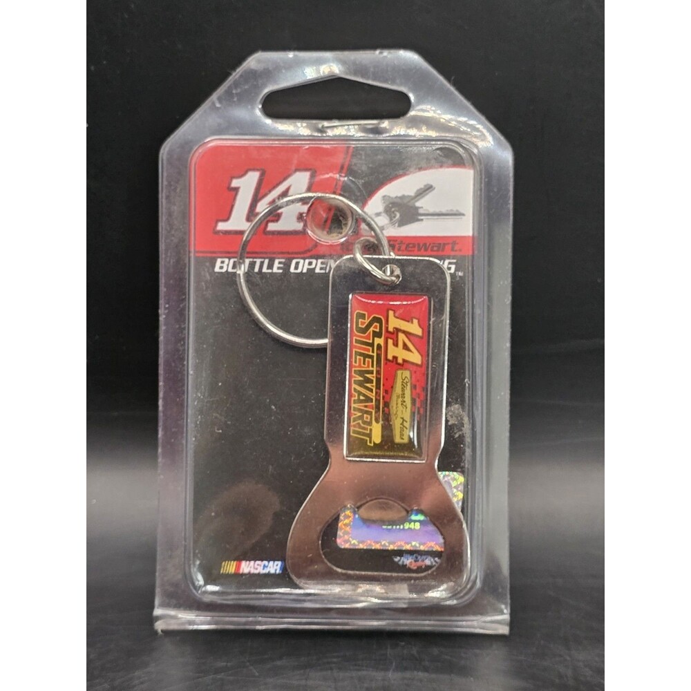 WinCraft Racing #14 Stewart Bottle Opener Key Chain New Nascar